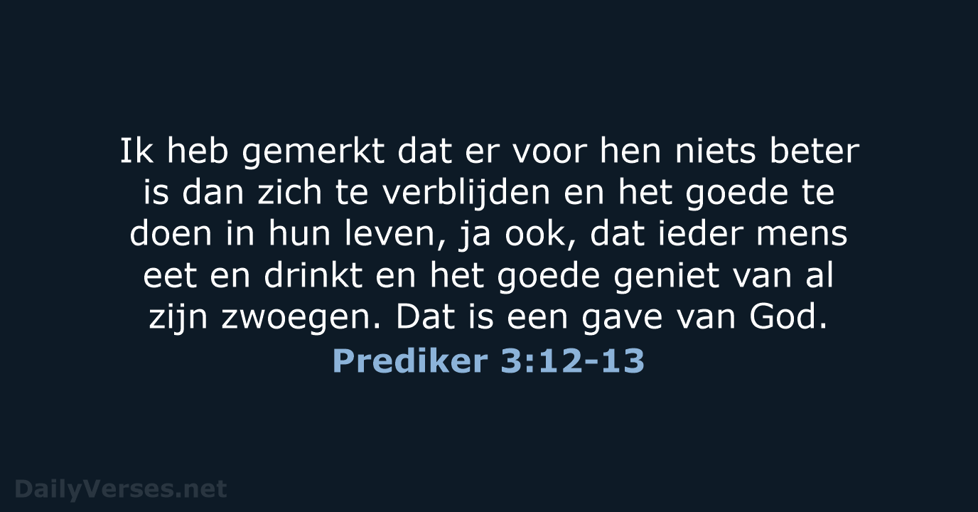 Prediker 3:12-13 - HSV