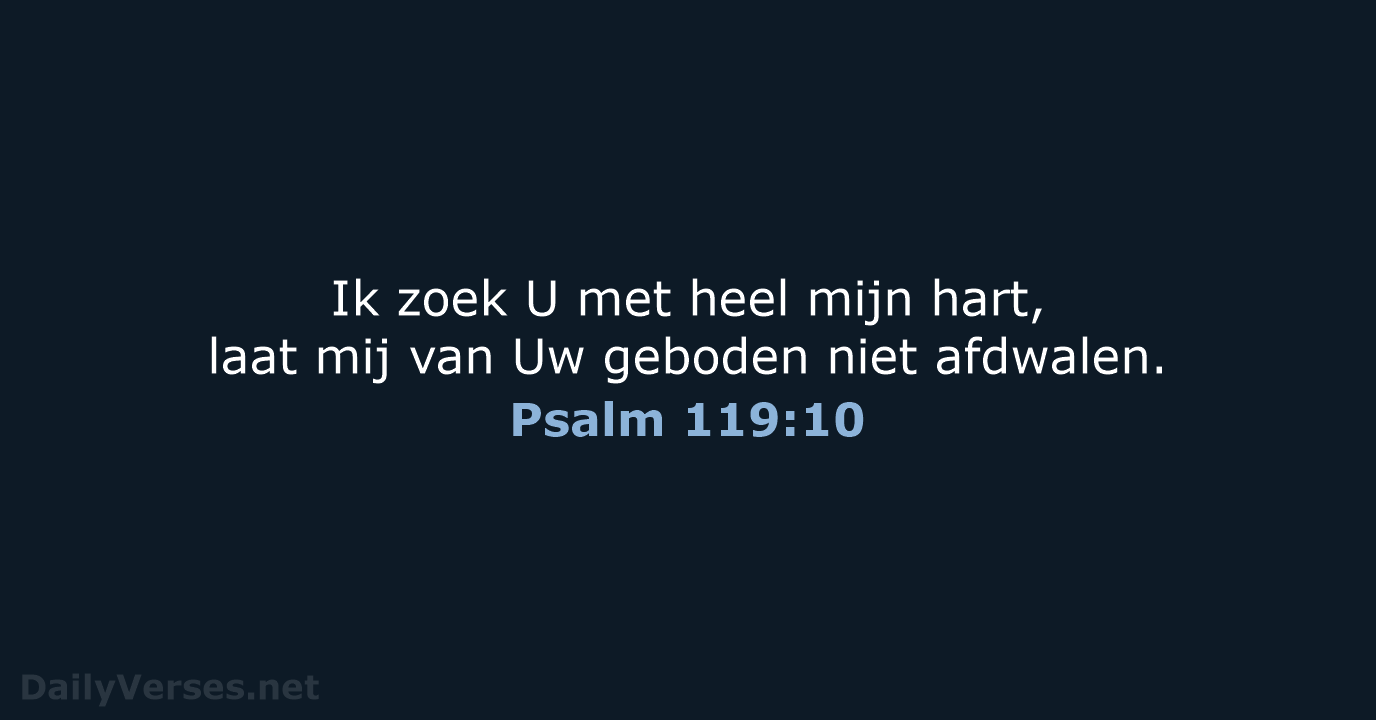 Psalm 119:10 - HSV