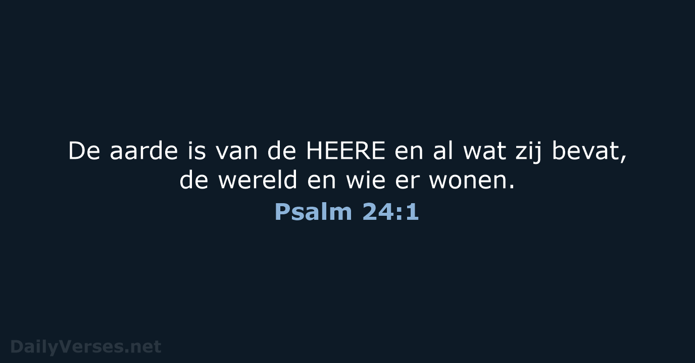 Psalm 24:1 - HSV