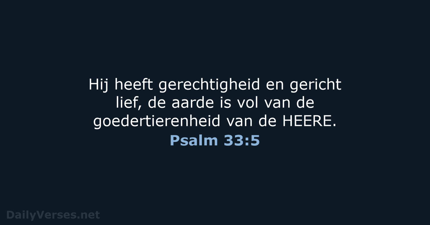 Psalm 33:5 - HSV