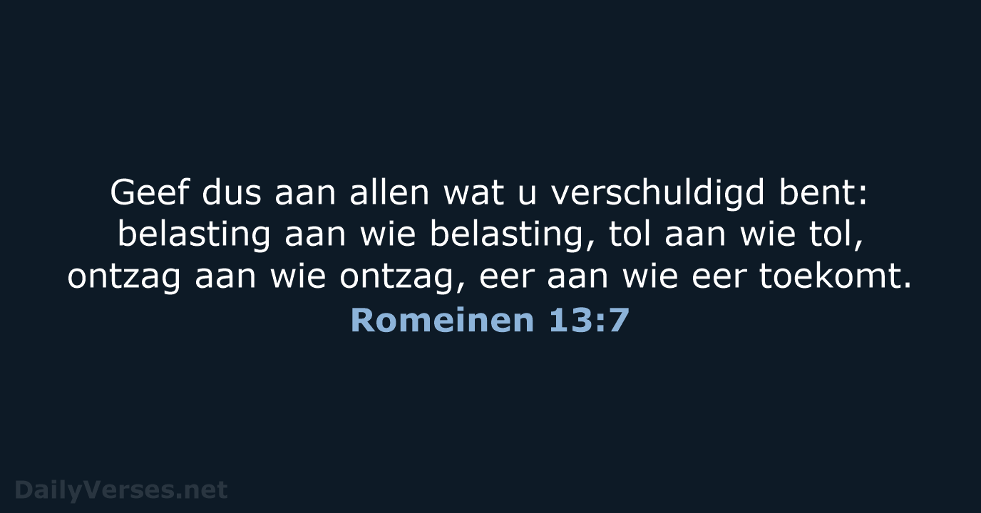 Romeinen 13:7 - HSV