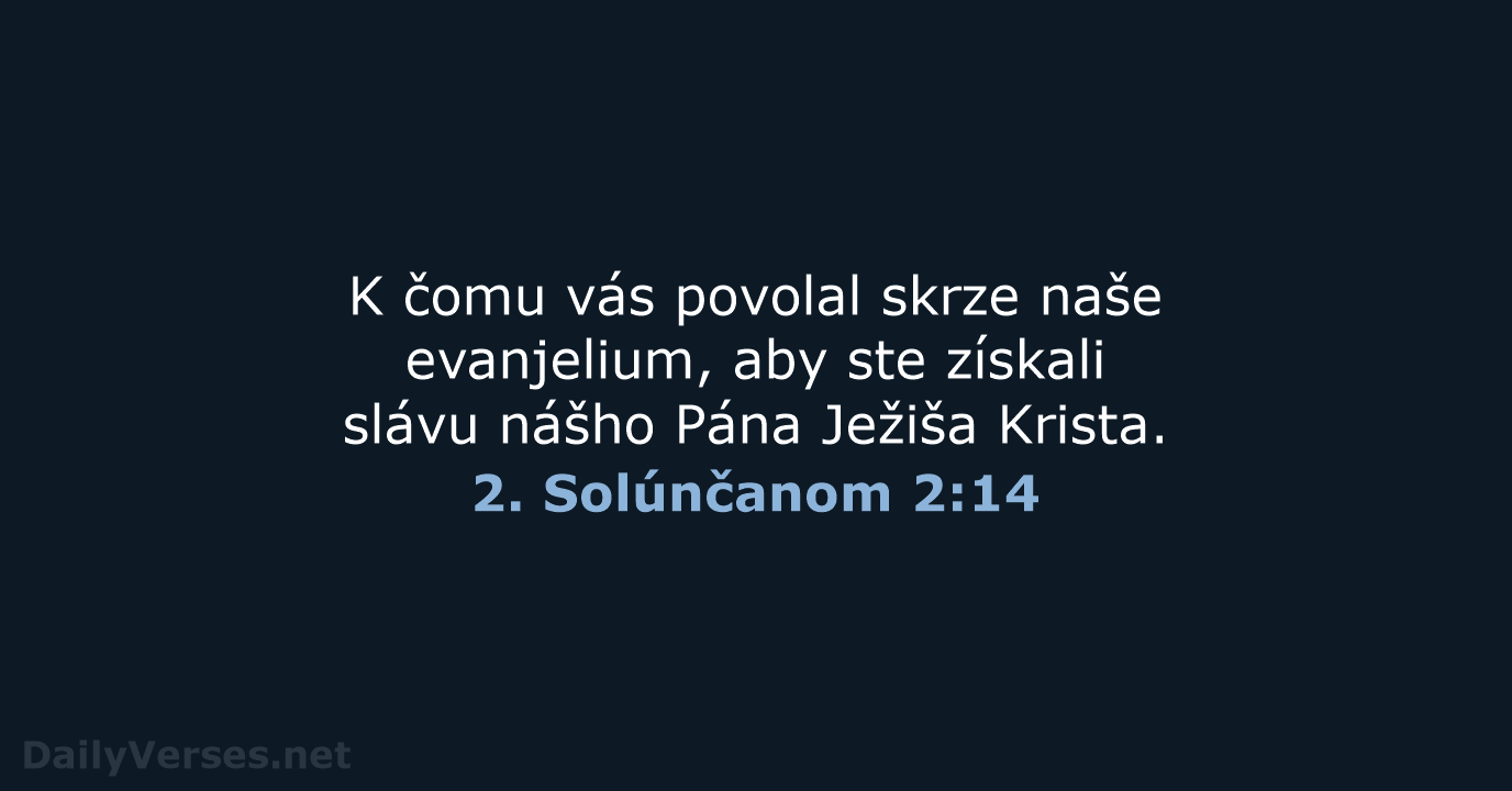 2. Solúnčanom 2:14 - KAT