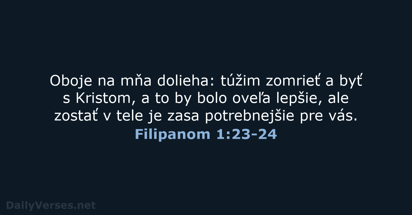 Filipanom 1:23-24 - KAT