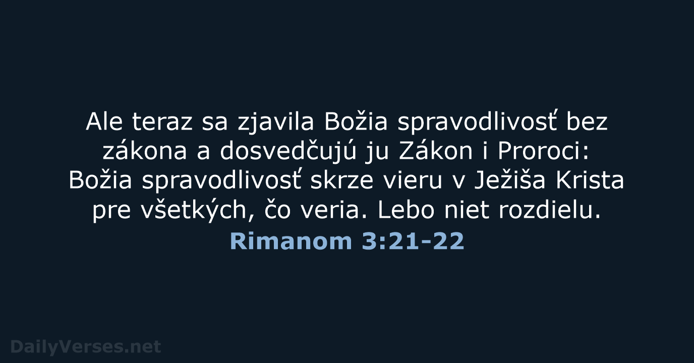 Rimanom 3:21-22 - KAT