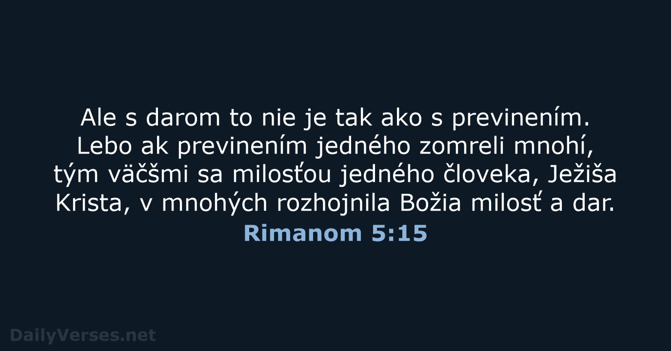 Rimanom 5:15 - KAT