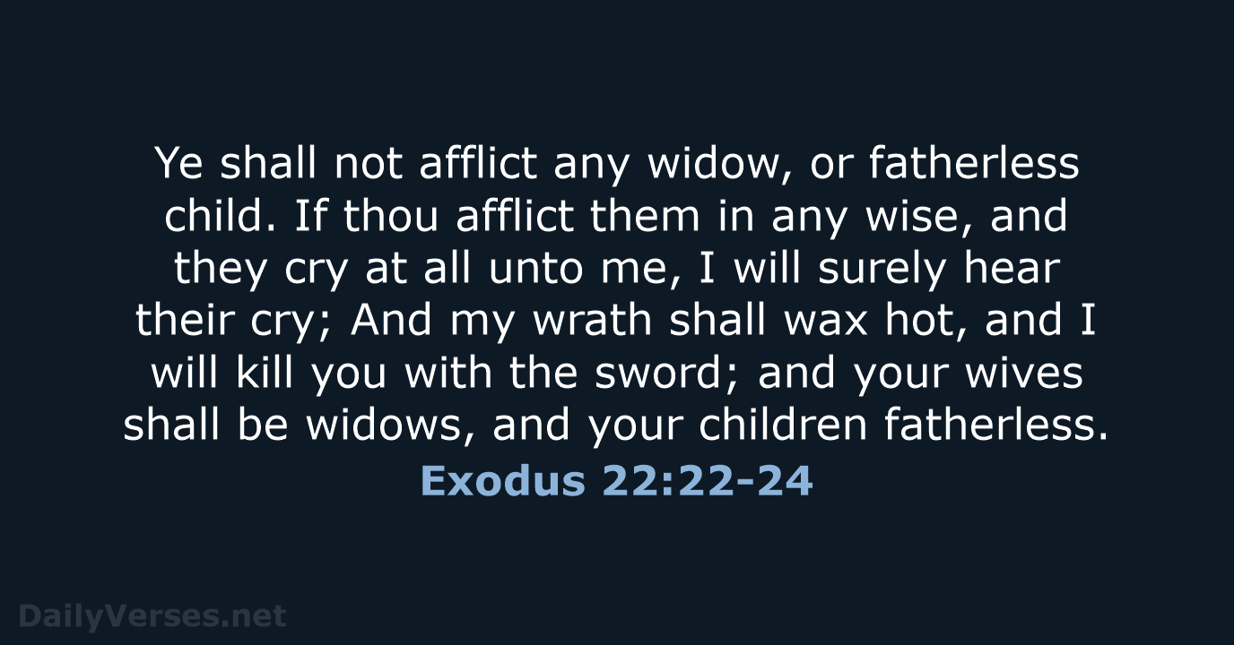 Exodus 22:22-24 - KJV