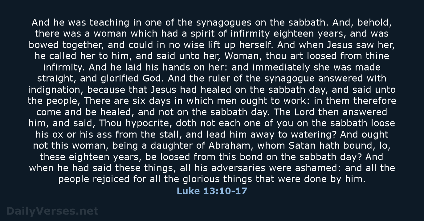 Luke 13:10-17 - KJV