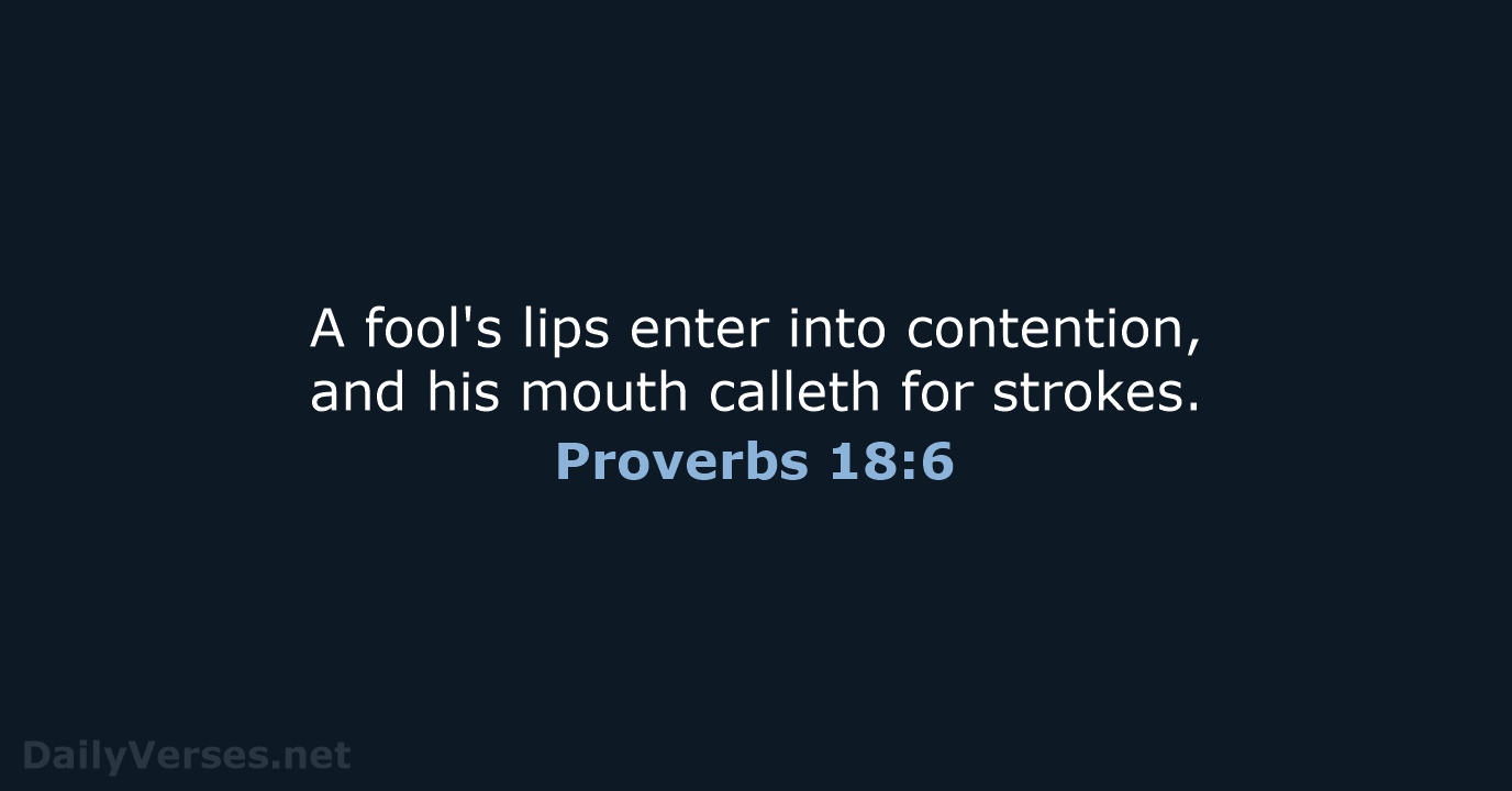 Proverbs 18:6 - KJV