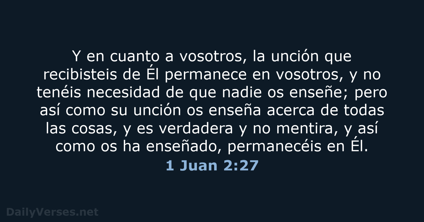 1 Juan 2:27 - LBLA