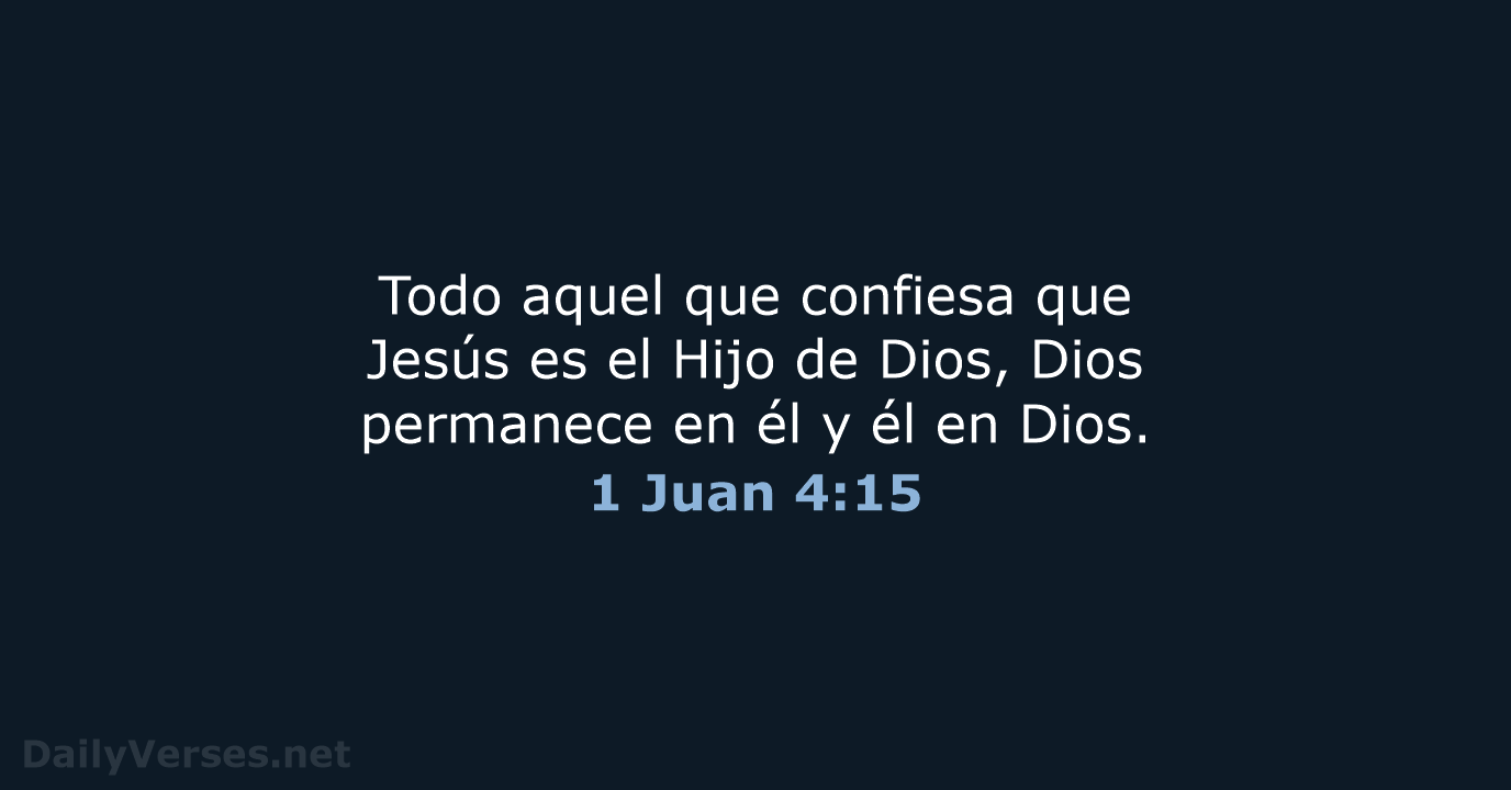 1 Juan 4:15 - LBLA
