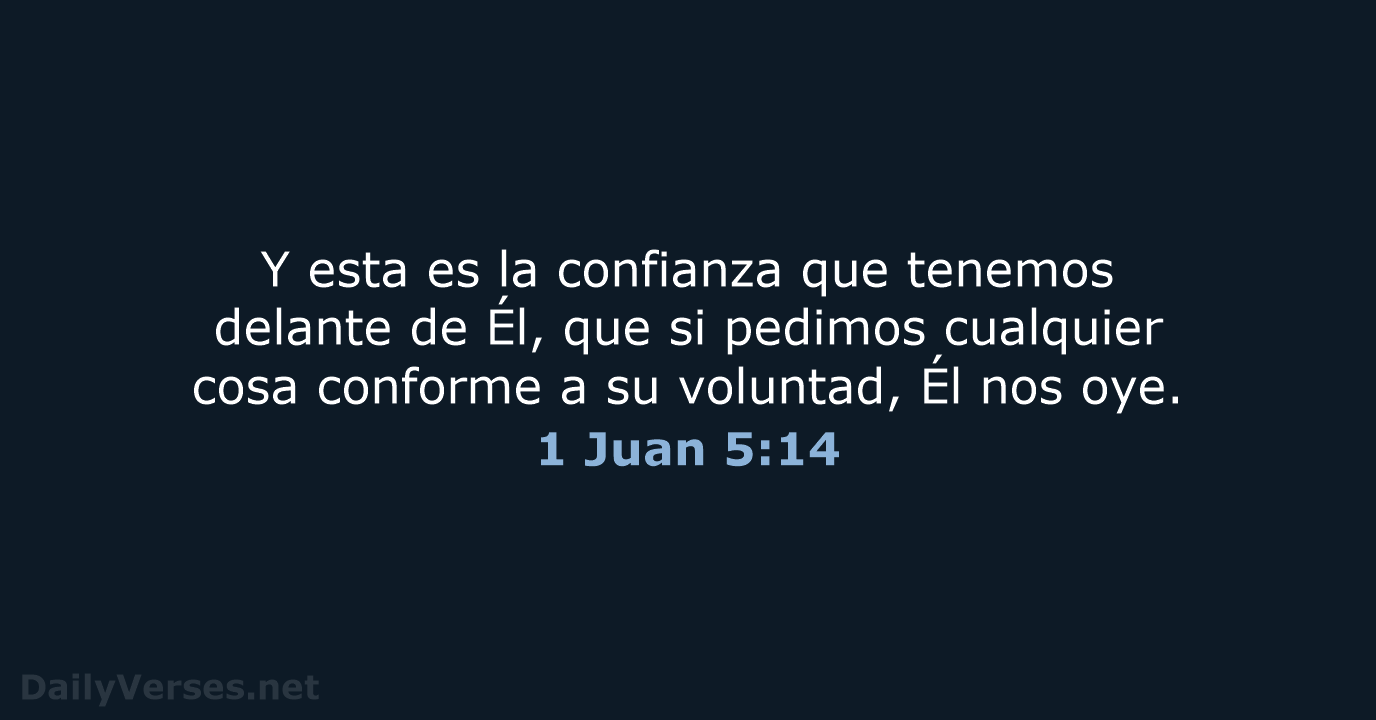 1 Juan 5:14 - LBLA