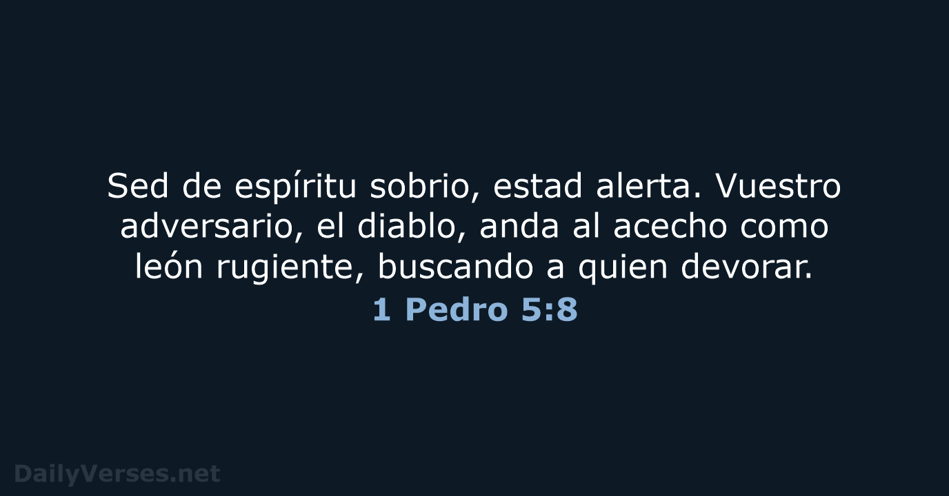 1 Pedro 5:8 - LBLA