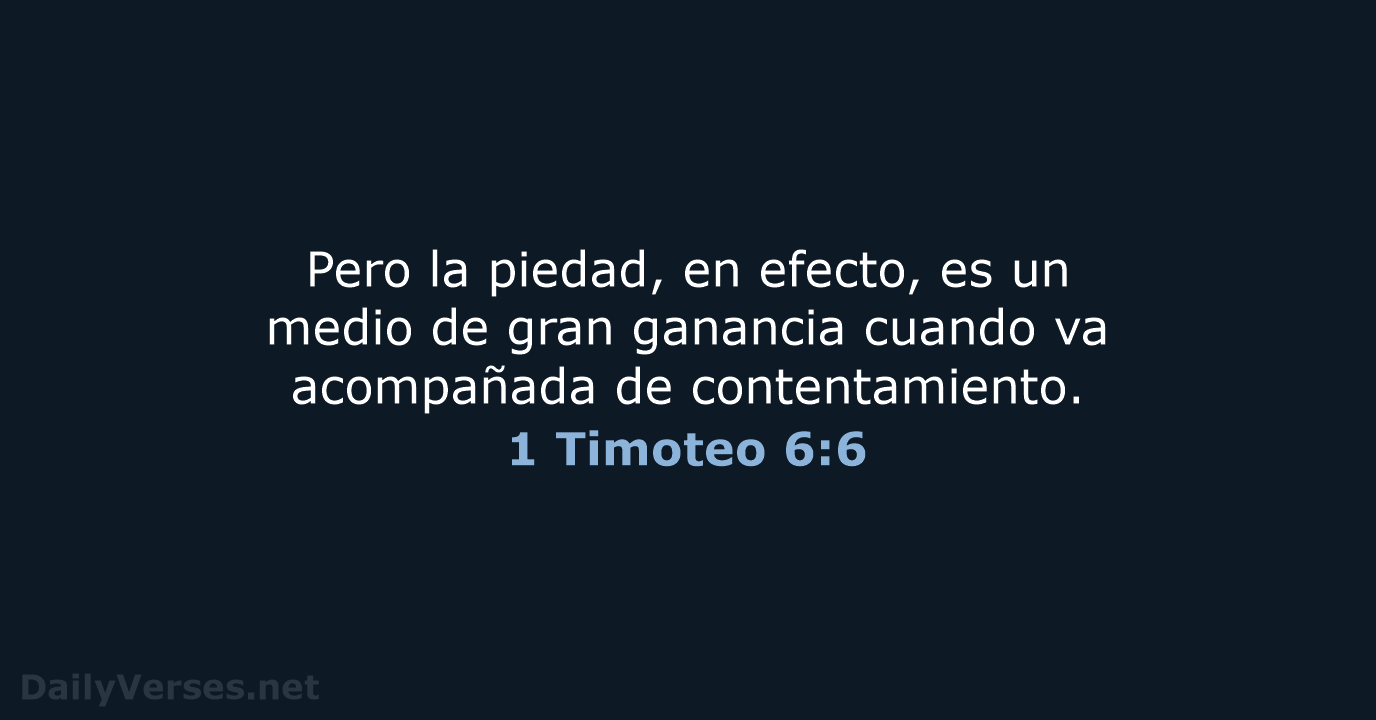 1 Timoteo 6:6 - LBLA