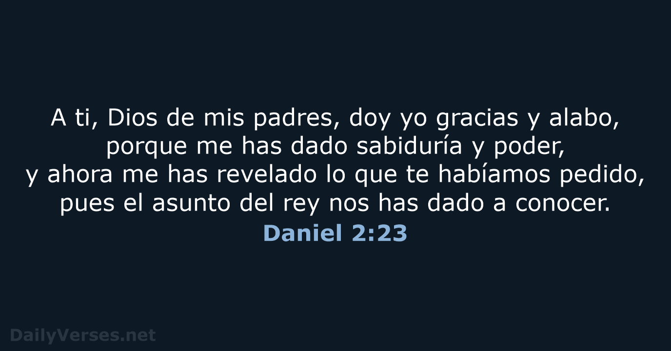 Daniel 2:23 - LBLA
