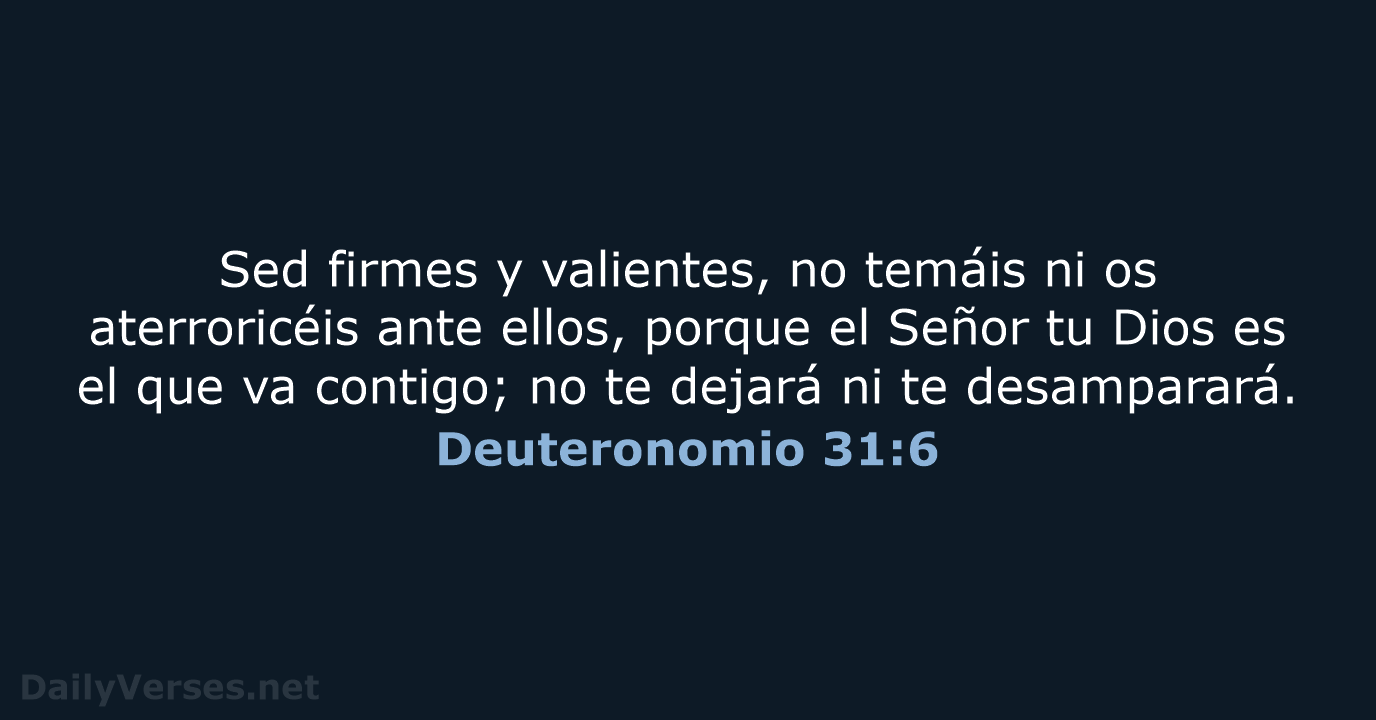 Deuteronomio 31:6 - LBLA