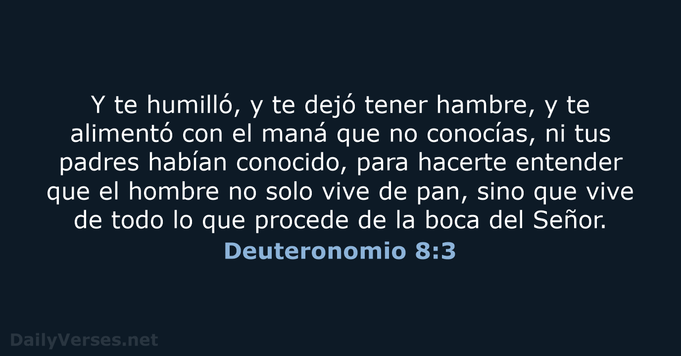Deuteronomio 8:3 - LBLA
