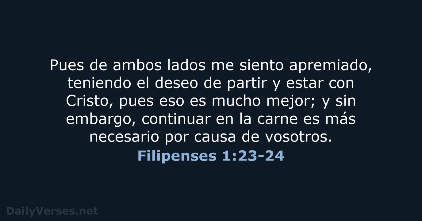 Filipenses 1:23-24 - LBLA