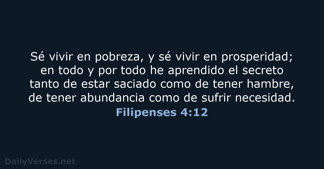 Filipenses 4:12 - LBLA
