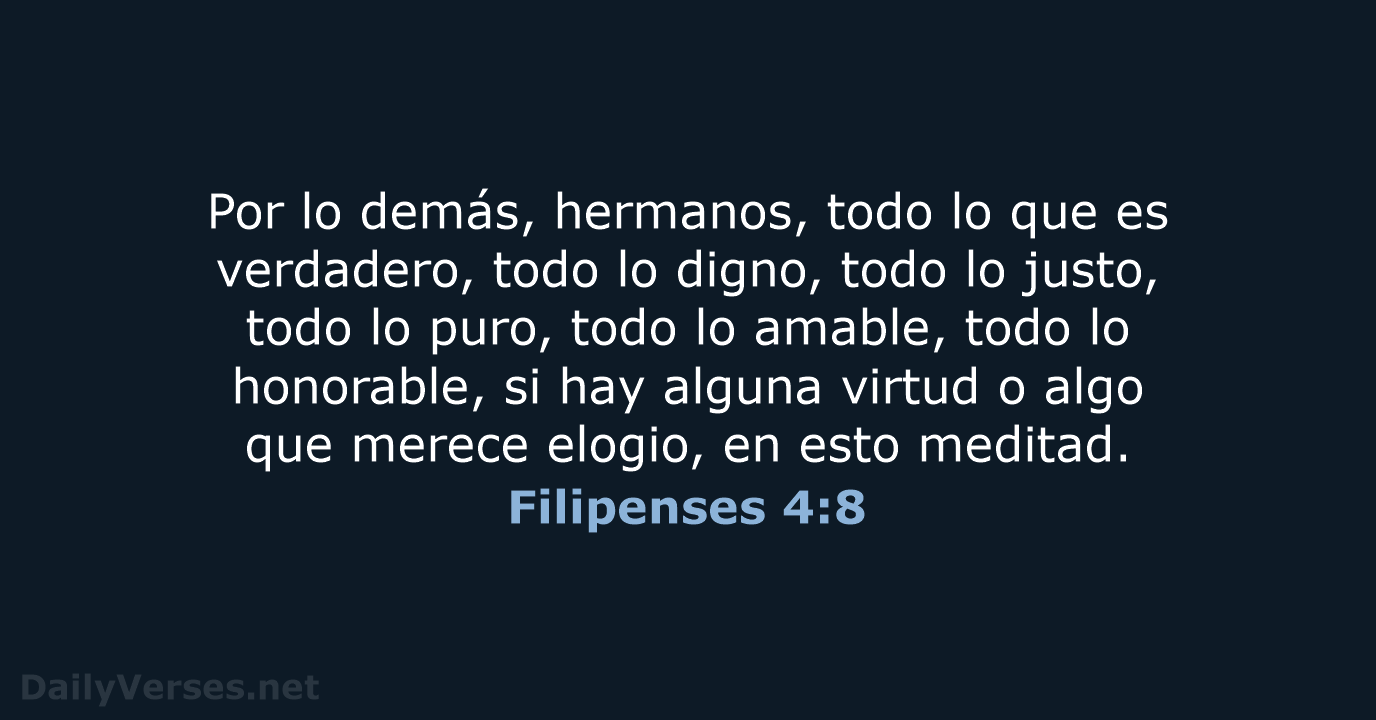 Filipenses 4:8 - LBLA