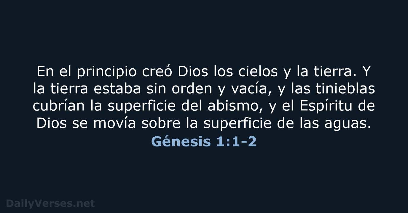 Génesis 1:1-2 - LBLA