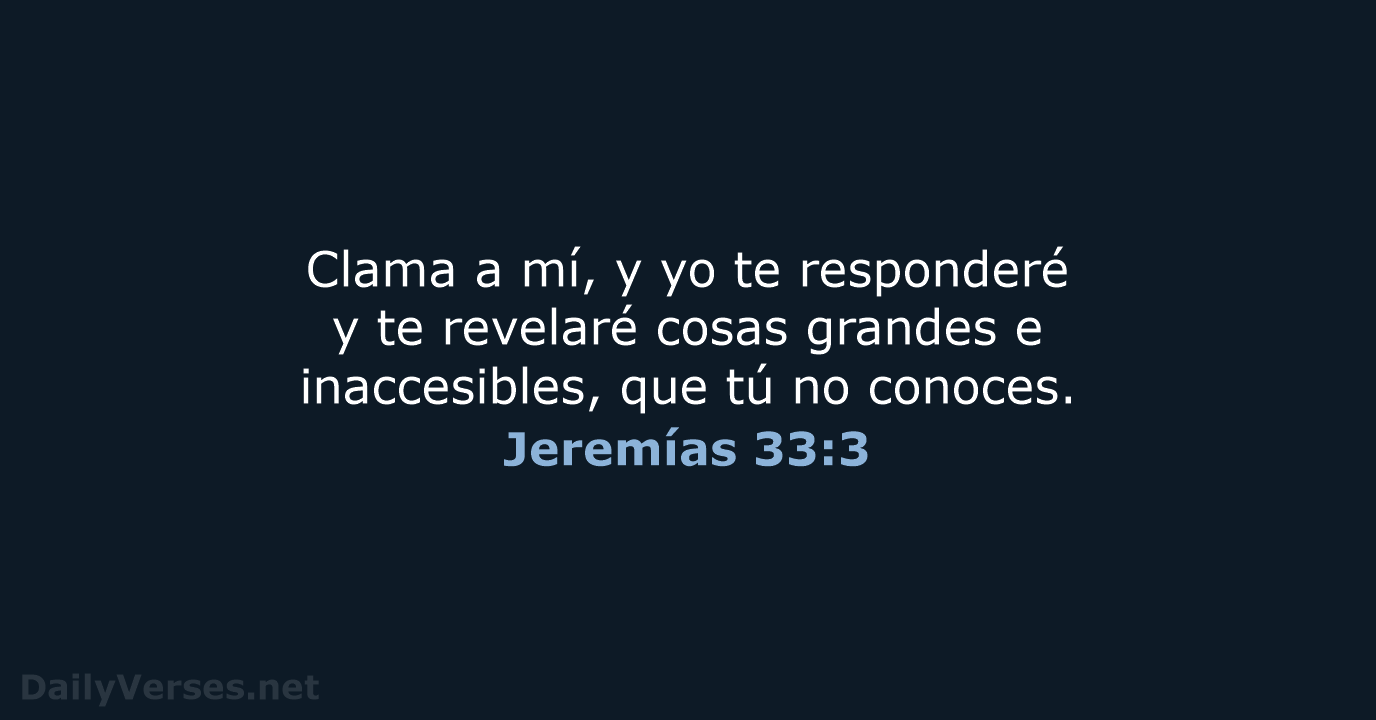 Jeremías 33:3 - LBLA