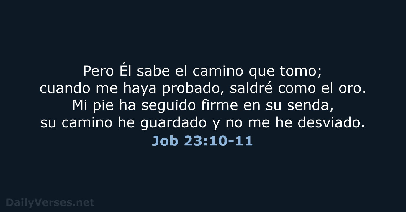 Job 23:10-11 - LBLA