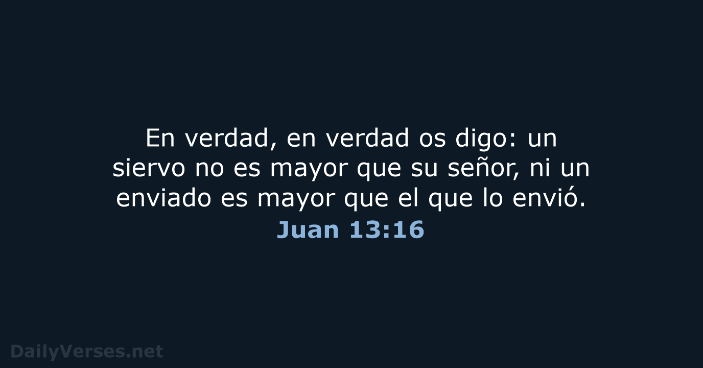 Juan 13:16 - LBLA