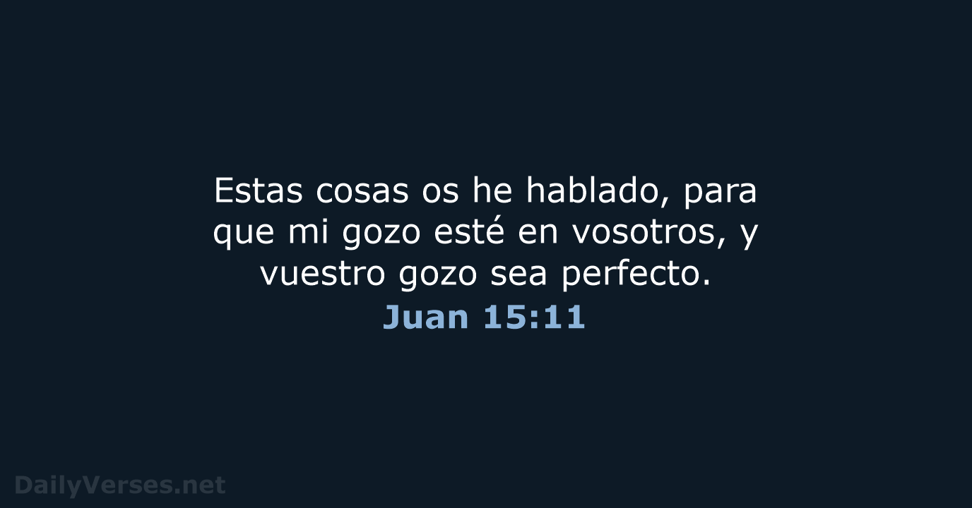 Juan 15:11 - LBLA