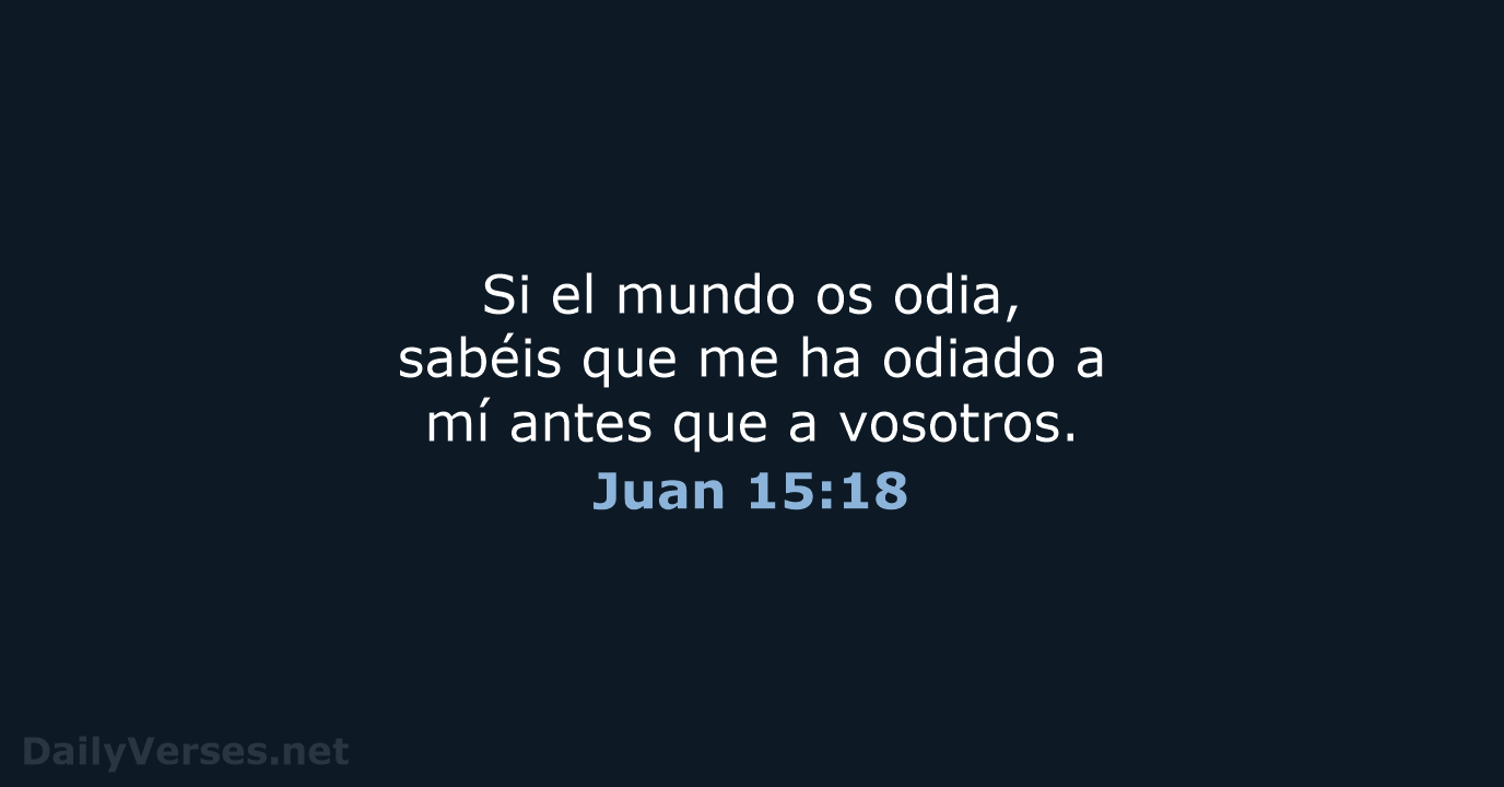 Juan 15:18 - LBLA