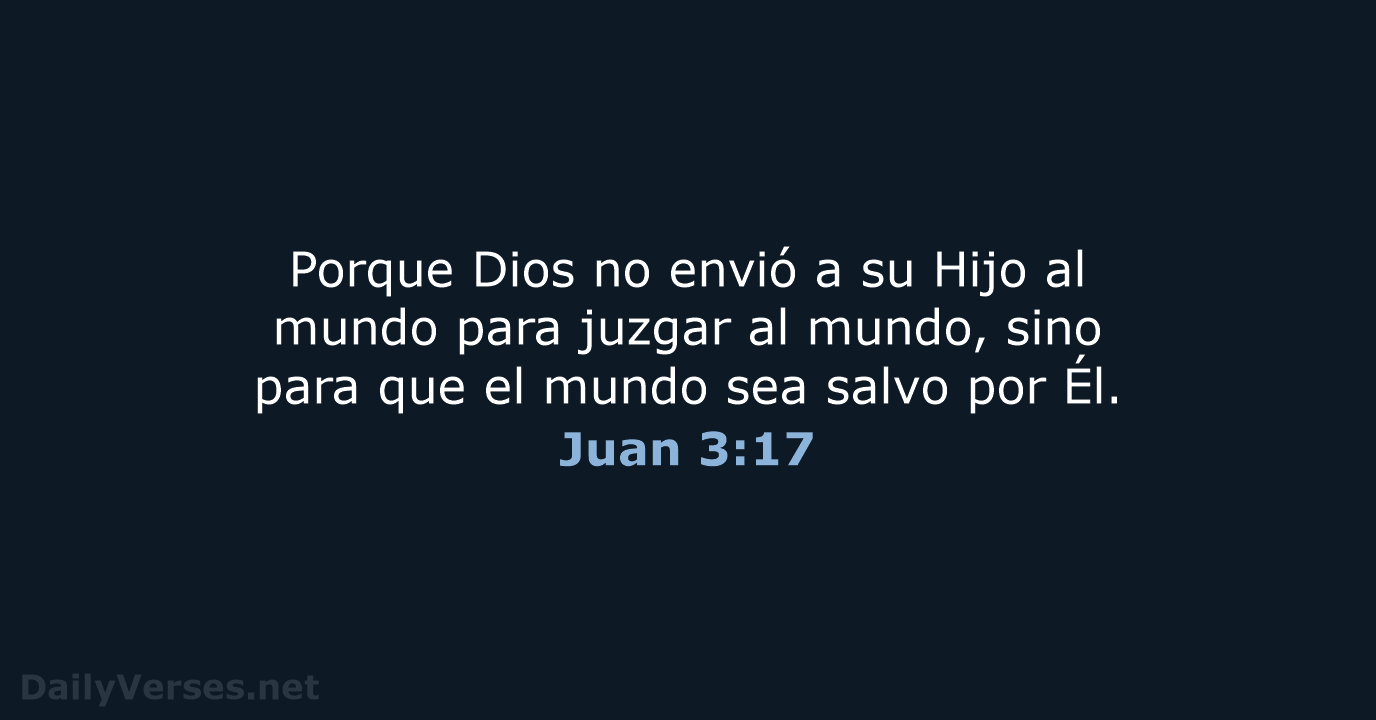 Juan 3:17 - LBLA