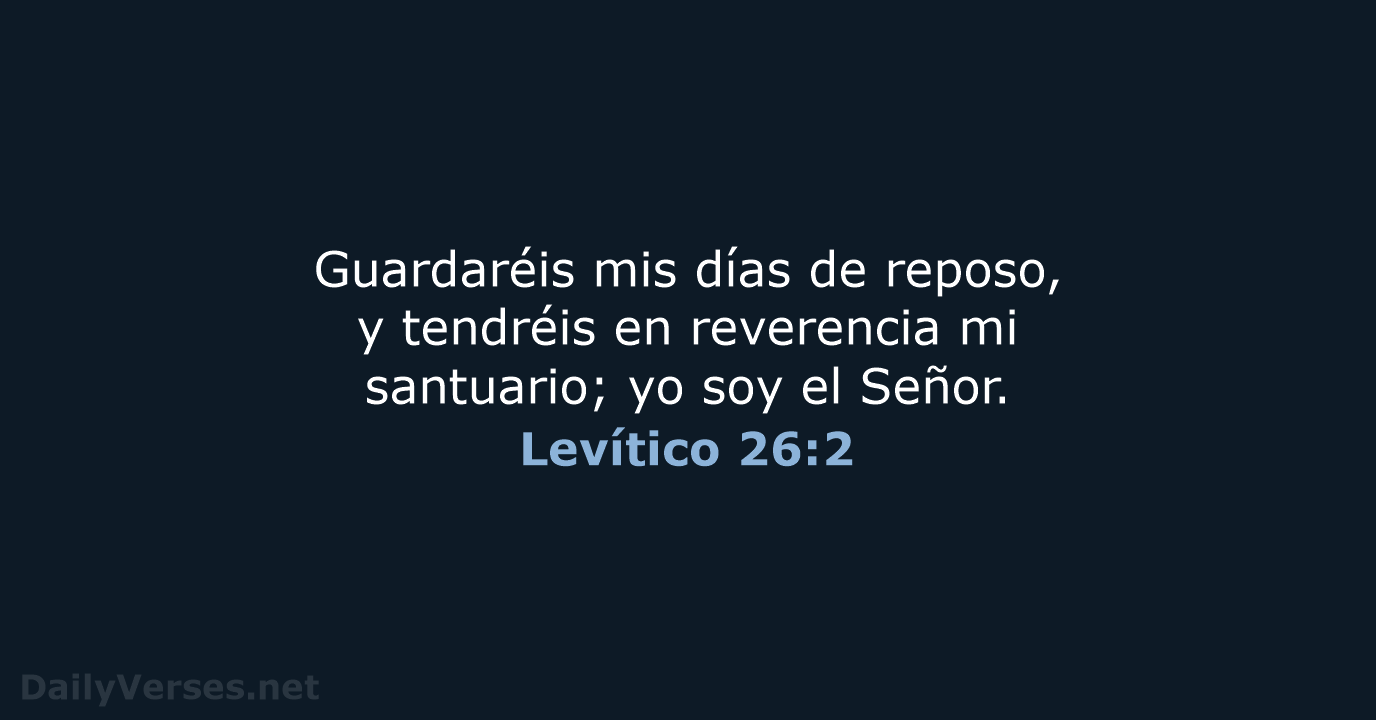 Levítico 26:2 - LBLA