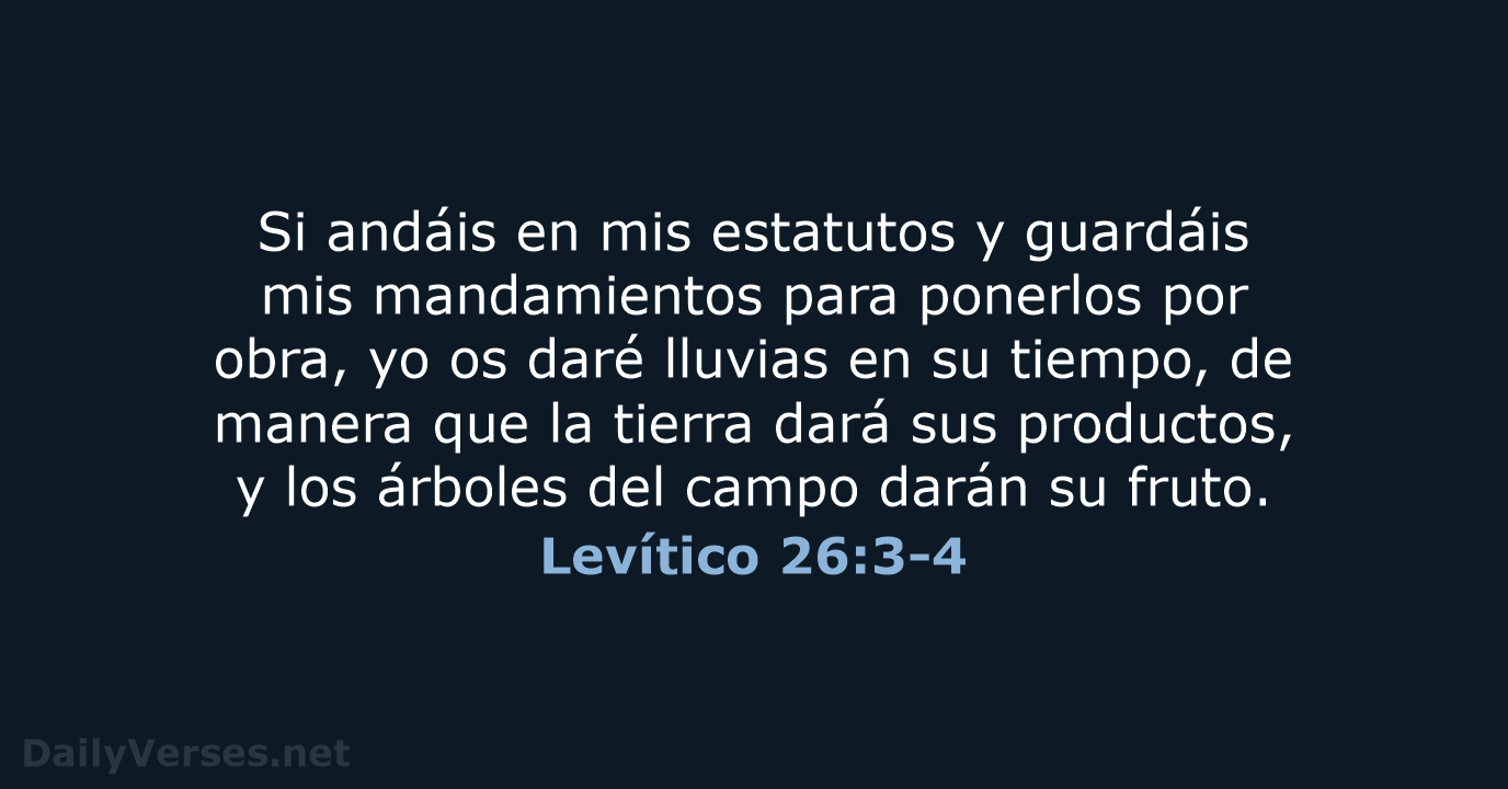 Levítico 26:3-4 - LBLA