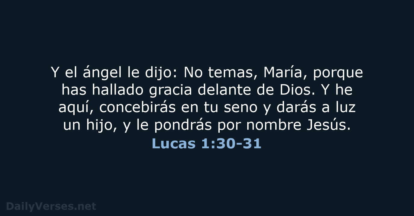 Lucas 1:30-31 - LBLA