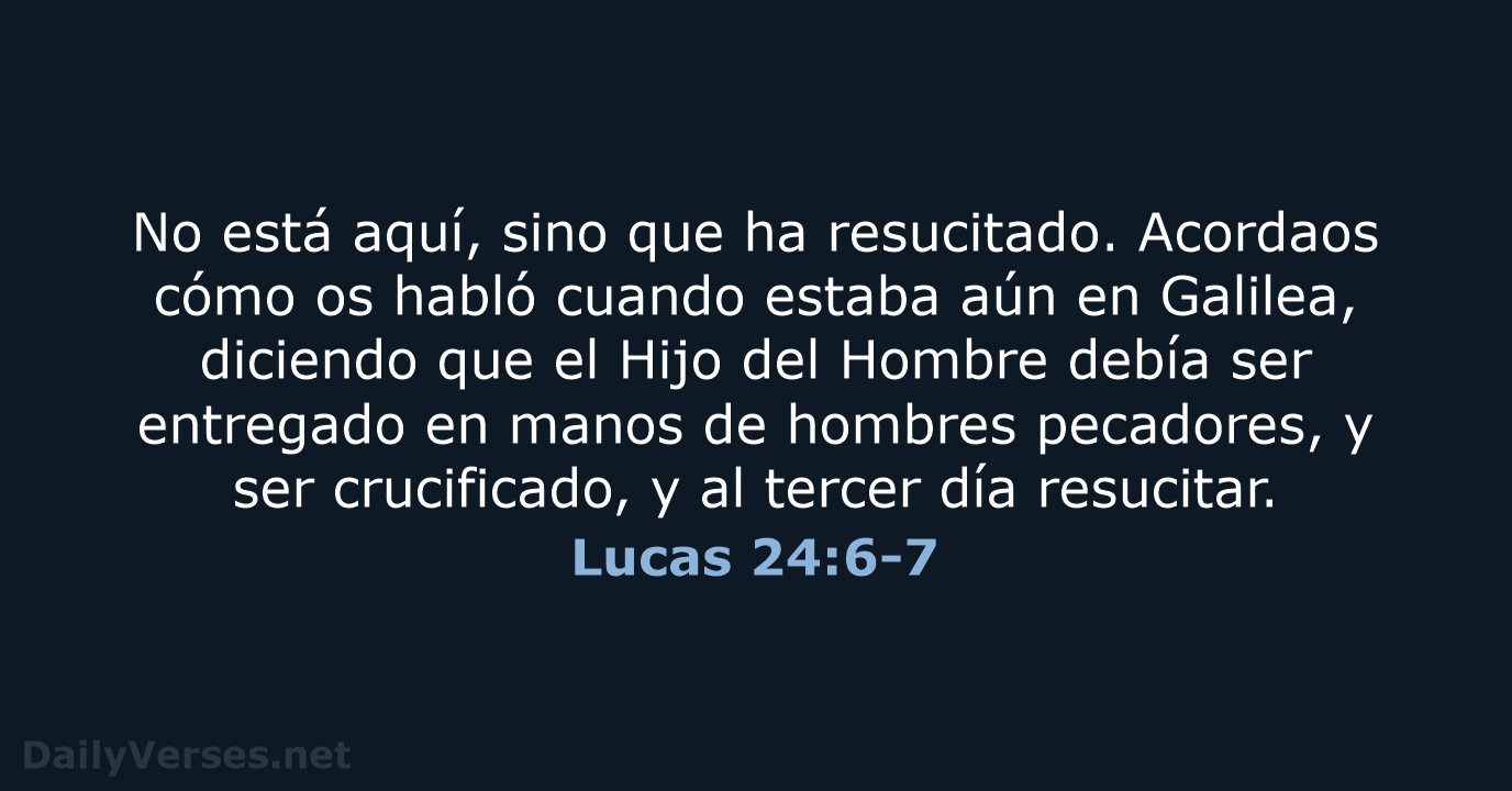 Lucas 24:6-7 - LBLA