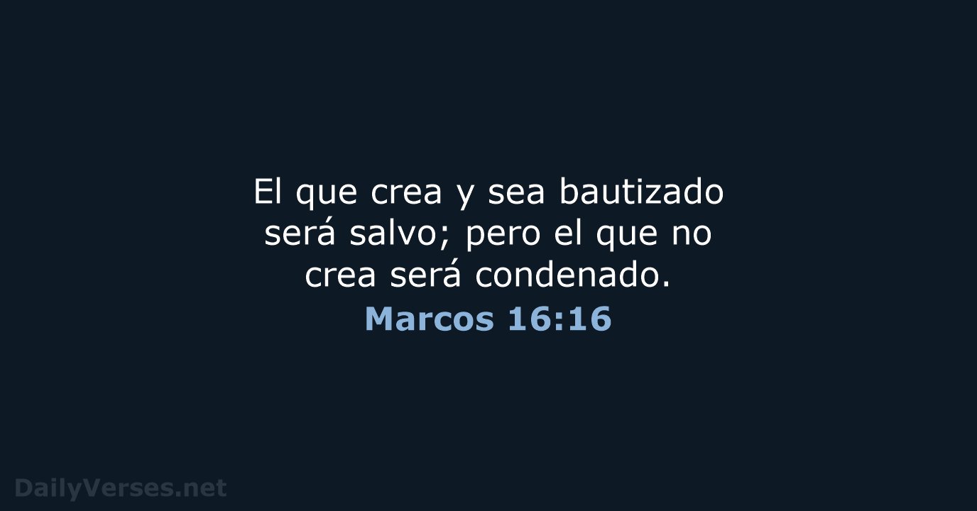 Marcos 16:16 - LBLA