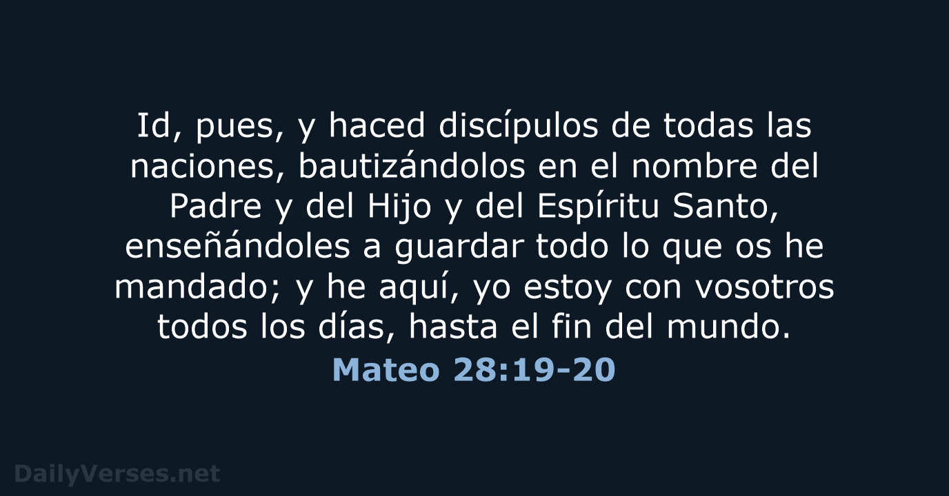 Mateo 28:19-20 - LBLA