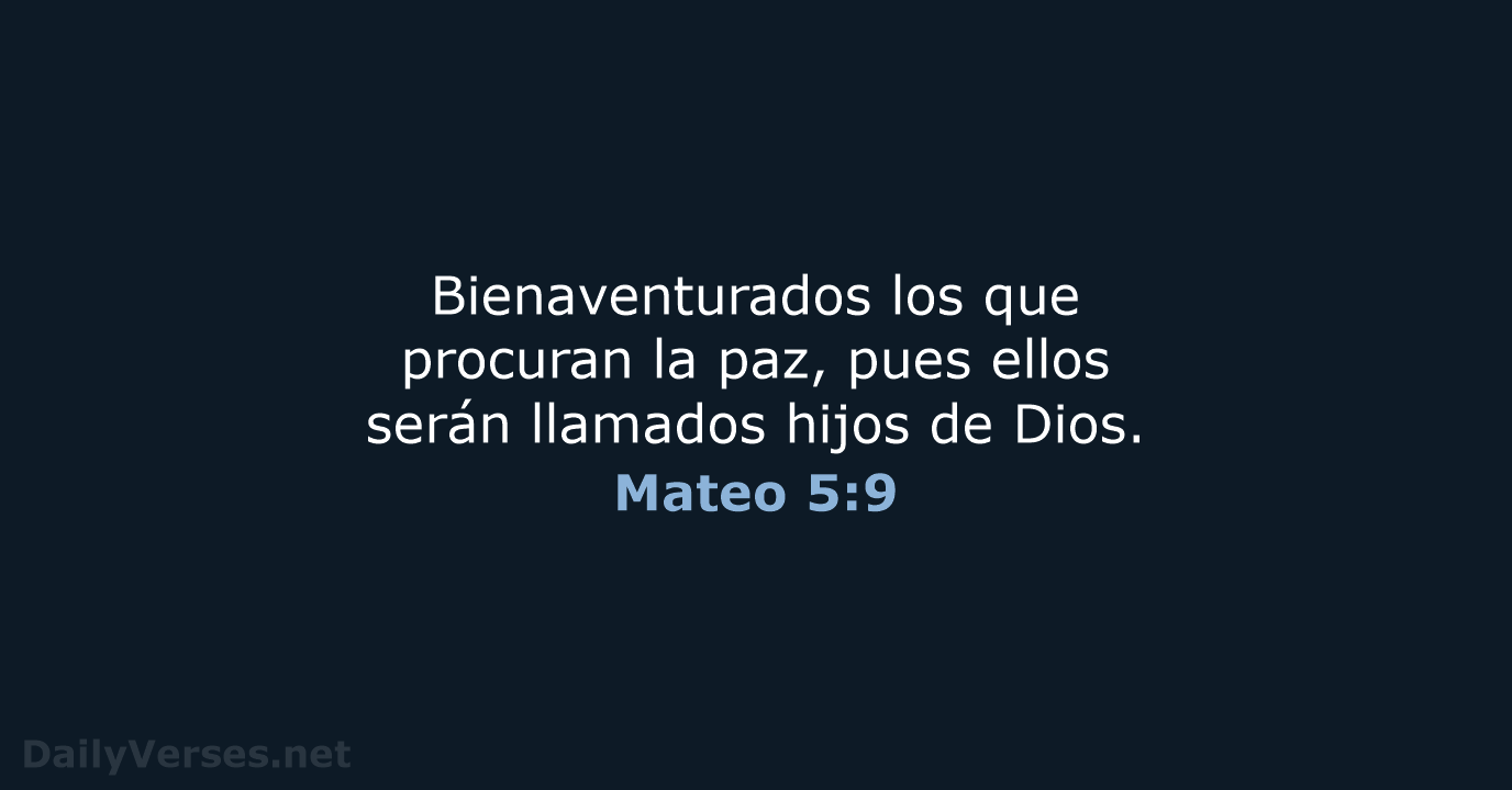 Mateo 5:9 - LBLA