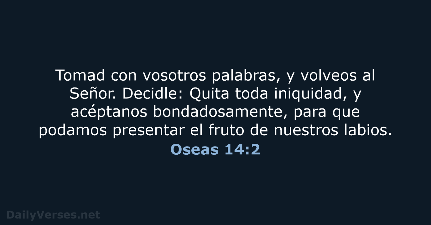 Oseas 14:2 - LBLA