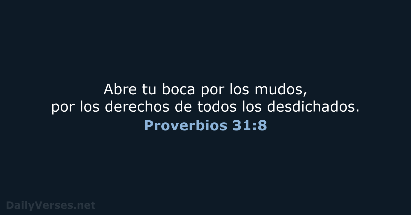 Proverbios 31:8 - LBLA