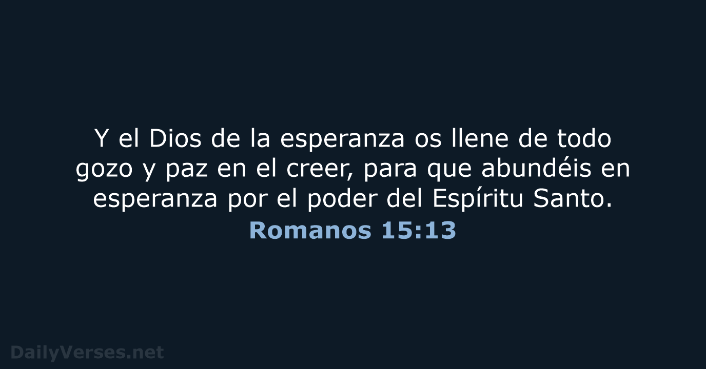 Romanos 15:13 - LBLA