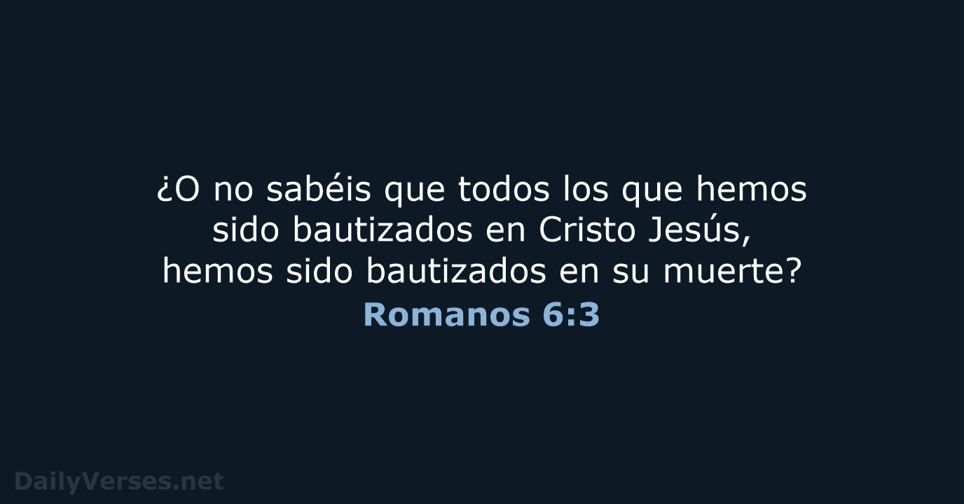 Romanos 6:3 - LBLA