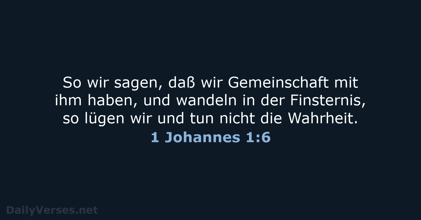 1 Johannes 1:6 - LU12