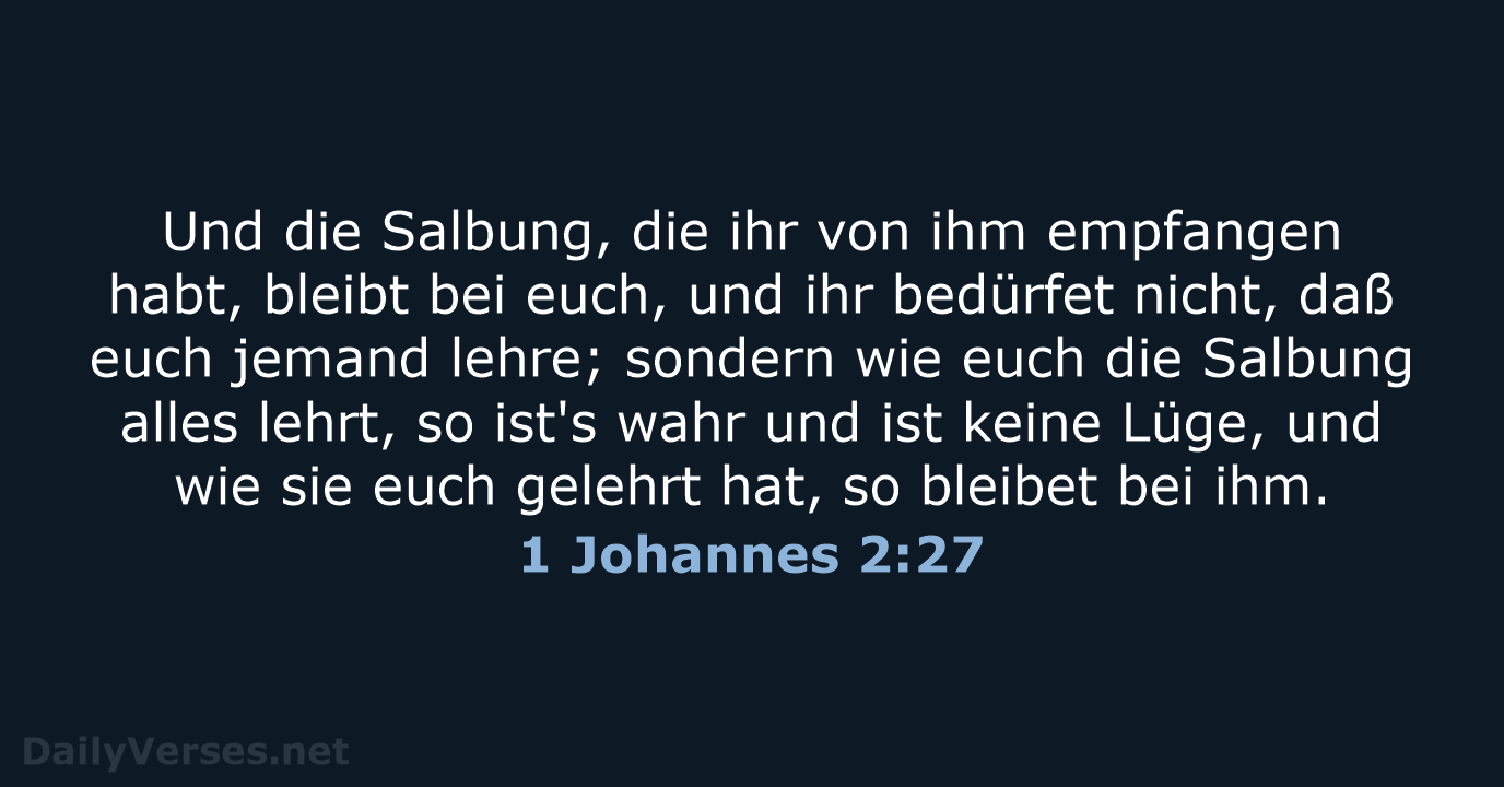 1 Johannes 2:27 - LU12