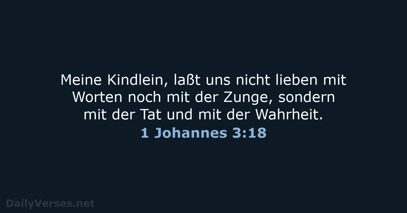 1 Johannes 3:18 - LU12