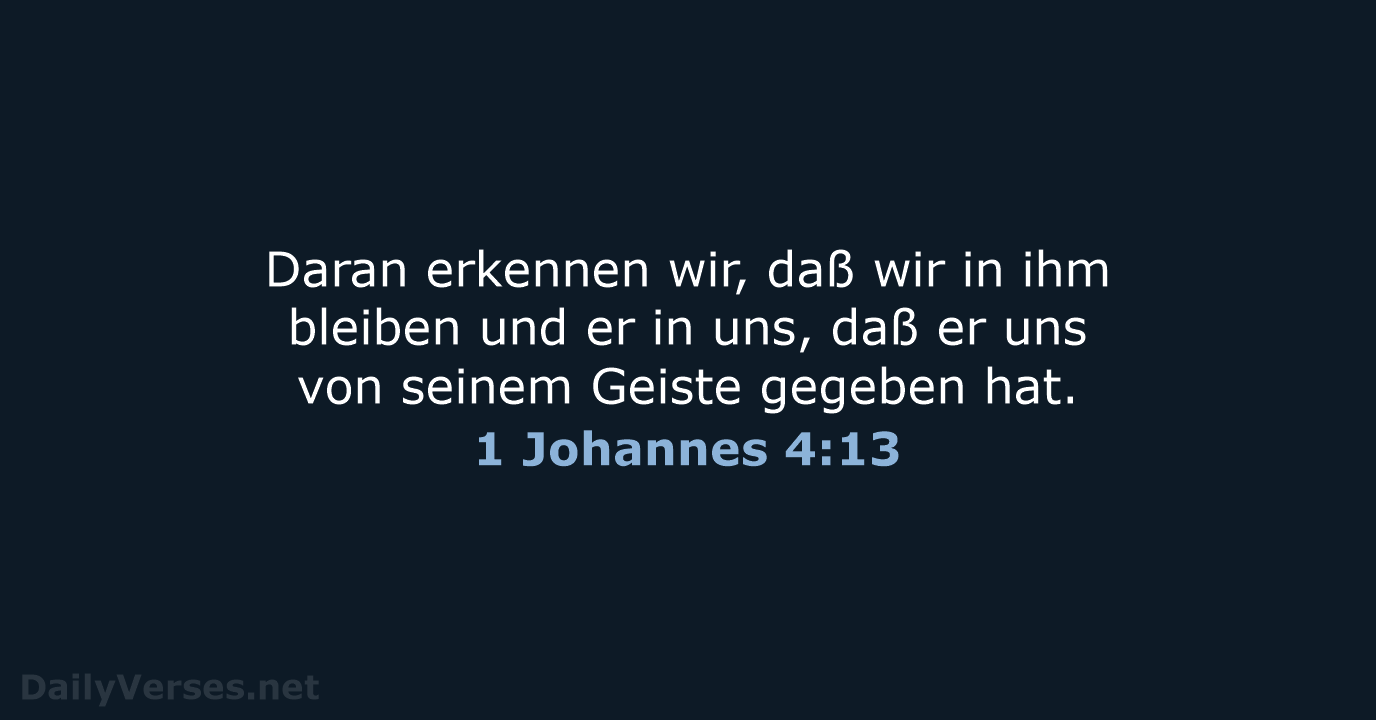1 Johannes 4:13 - LU12