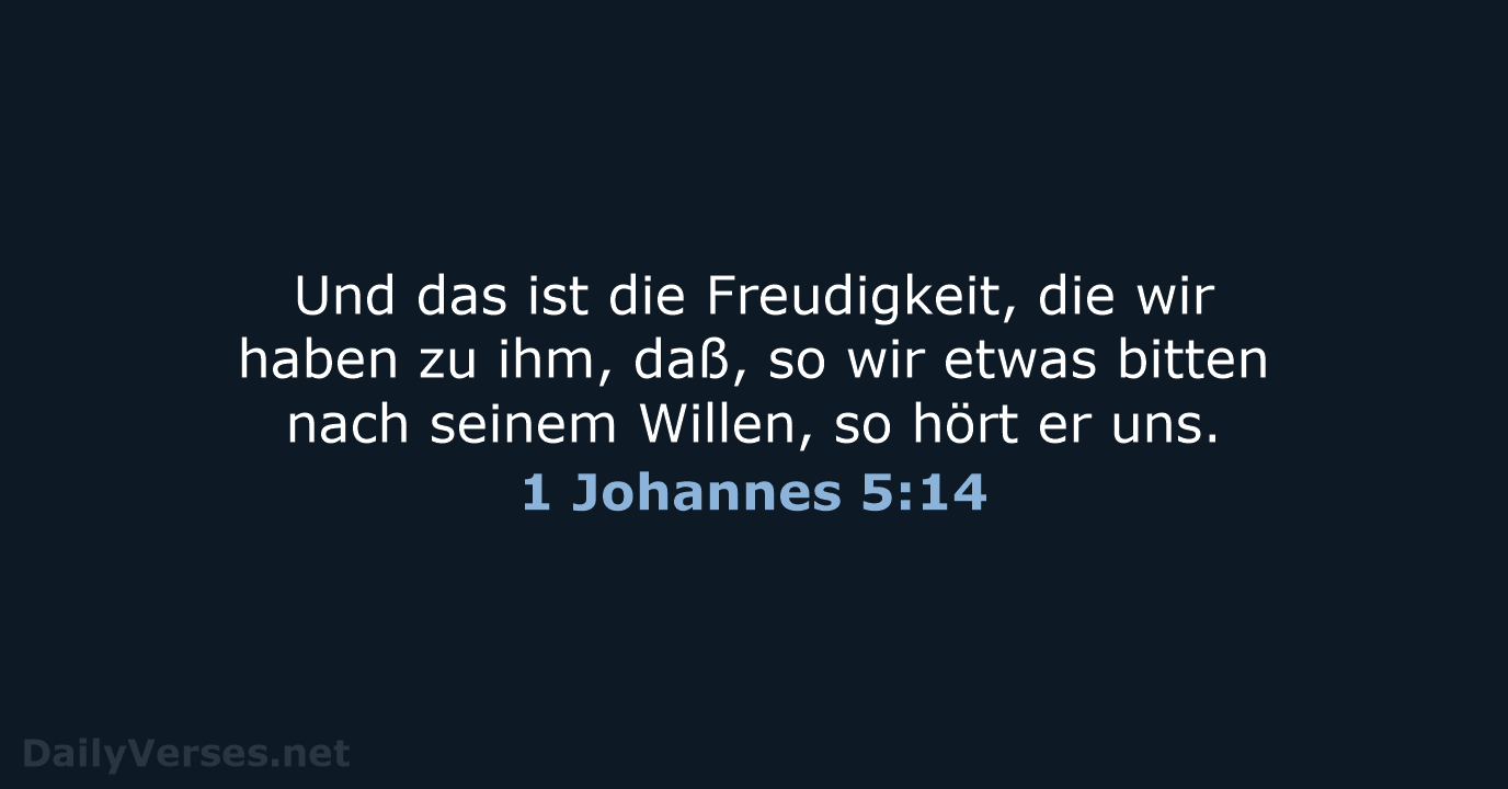 1 Johannes 5:14 - LU12