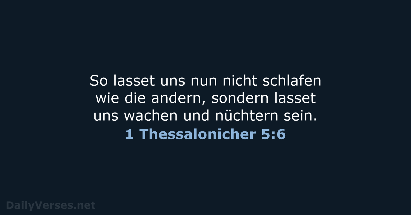 1 Thessalonicher 5:6 - LU12