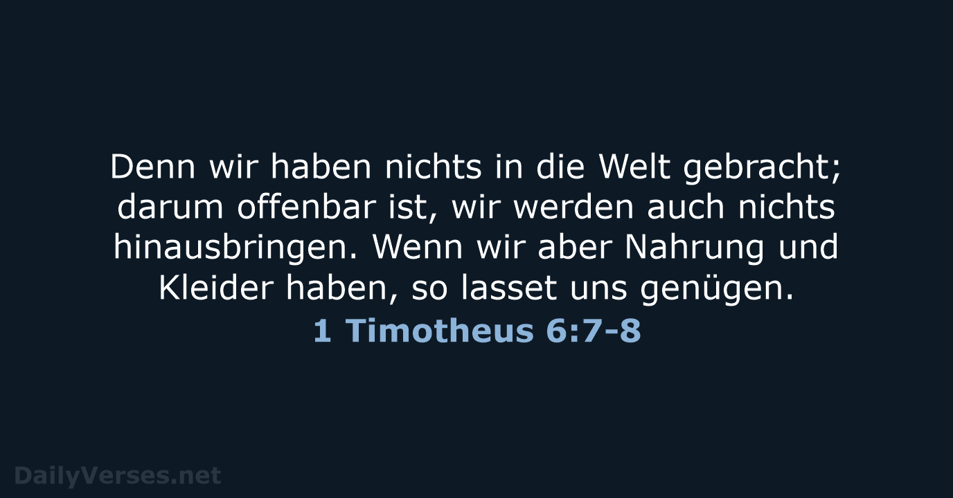 1 Timotheus 6:7-8 - LU12
