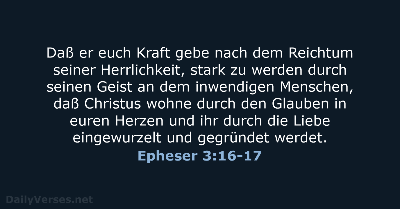 Epheser 3:16-17 - LU12