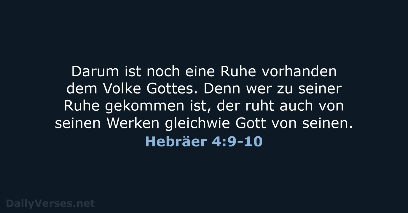 Hebräer 4:9-10 - LU12
